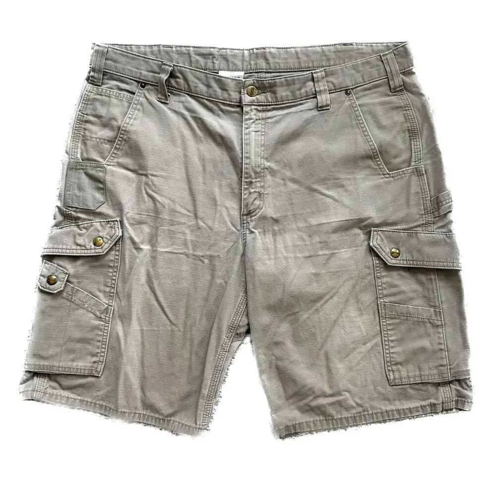 Carhartt Beige Carpenter Ripstop Utility Work Shorts Size 40